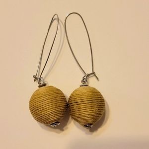 Tan rope wrapped earrings